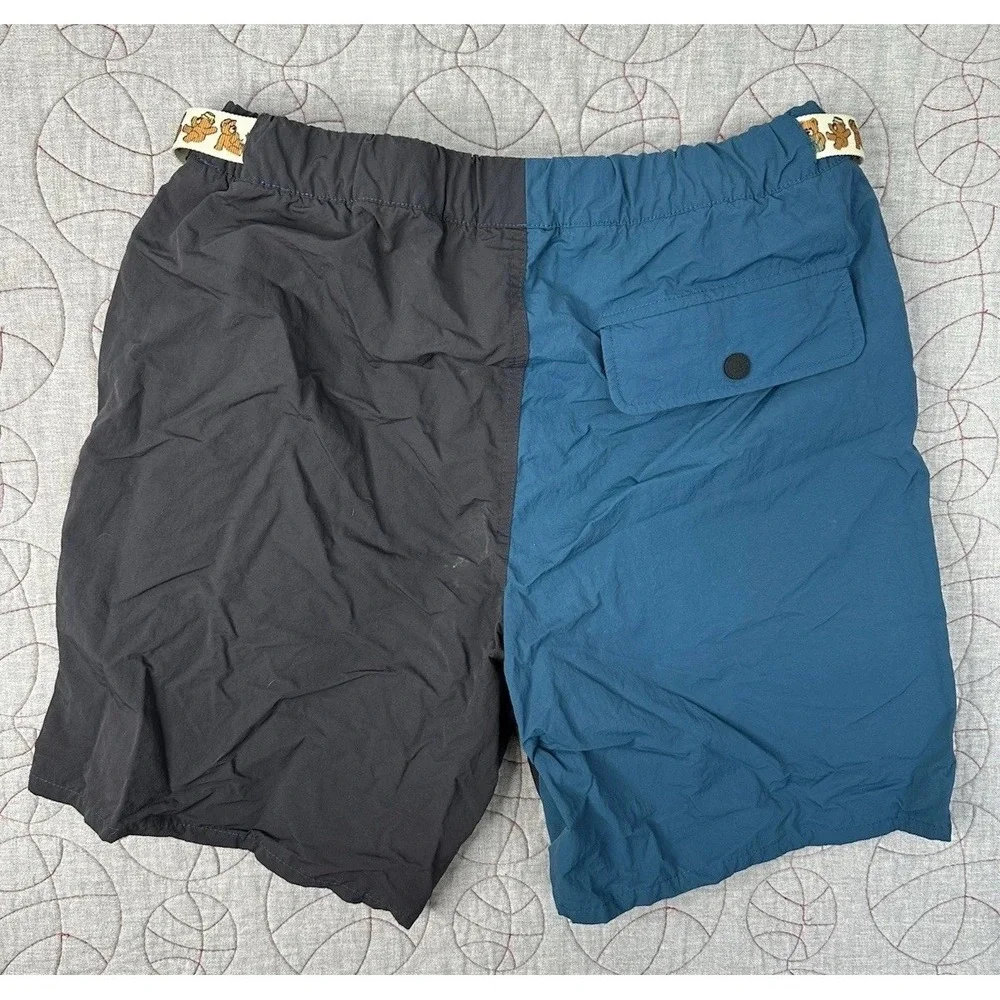 Teddy Fresh Mens Color Block Nylon Shorts Size‎ Small Belted Casual Outdoor